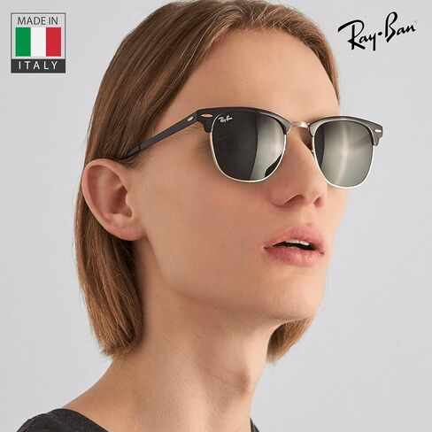 Ray-Ban RB3716 CLUBMASTER METAL Square Shaped Sunglasses for Men & Women with Official RAYBAN Eyewear Kit in Saudi Arabia
