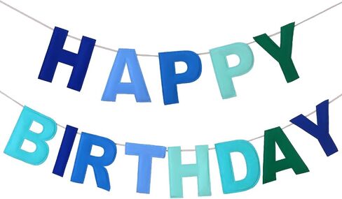 Felt Happy Birthday Garland Rainbow Banner Reusable Happy Birthday Sign Party Supply for Party Decor(Bright Color) in Saudi Arabia