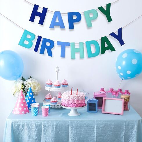 Felt Happy Birthday Garland Rainbow Banner Reusable Happy Birthday Sign Party Supply for Party Decor(Bright Color) in Saudi Arabia