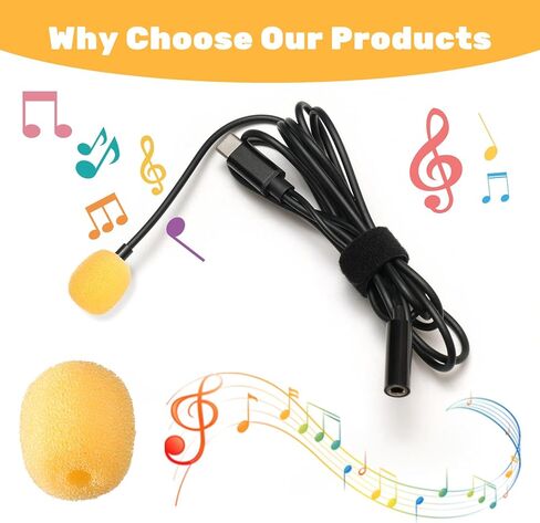 20 Pcs Yellow Mini Headset Windscreen Microphone Foam Cover, Lavalier Mic Covers Small Lapel Mic Sponge Pop Filter Replacement for Noise Reduction in Kuwait
