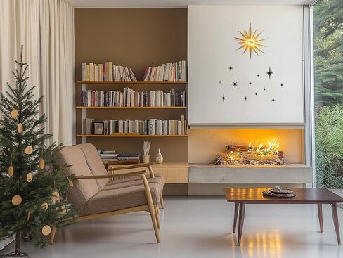 Stylor Mid Century Modern Decor - Whimsigoth MCM Retro 3D Star Wall Art Sculpture, Vintage Celestial Home Decor Accent, Plastic Starburst Decor (Set of 6) in Kuwait