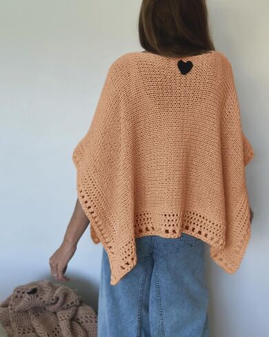 CHICME Women's Knit Tops 2025 3/4 Batwing Sleeve Tops for Women Hollow-Out Pattern Edges Crochet Top Casual Pullover Sweaters in Kuwait