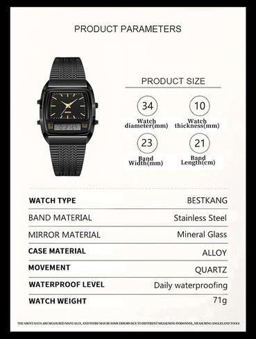 Bestkang Men's Watch Fashion Adalog Quartz Waterproof Watch Sport Multifunctional Wristwatch in Saudi Arabia