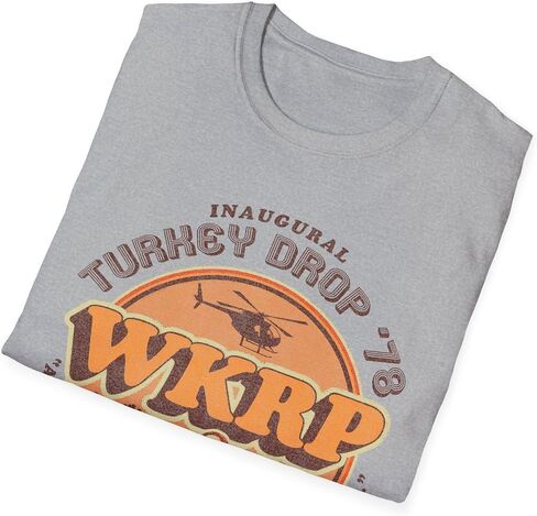 تي شيرت WKRP Turkey Drop LTS الذي يرتديه، تي شيرت برنامج تلفزيوني، قميص عيد الشكر، ملابس عطلة مضحكة، تصميم قديم، هدية كلاسيكية للمعجبين in Saudi Arabia