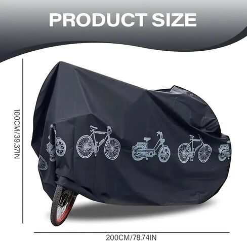 1 PCS Bike Cover,Outdoor Storage Waterproof Bicycle Cover Applies to Mountain/Road/City/Electric Bike/Ebike （78.7*39.3in） in Saudi Arabia