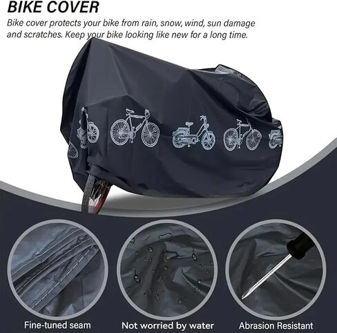 1 PCS Bike Cover,Outdoor Storage Waterproof Bicycle Cover Applies to Mountain/Road/City/Electric Bike/Ebike （78.7*39.3in） in Saudi Arabia