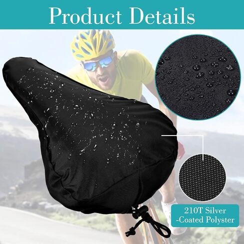 2Pcs Waterproof Bike Seat Cover Bicycle Seat Cover for Rain Bike Seats Rain Covers Cushion for Bicycles E-Bike Accessories, Black Brown in Saudi Arabia