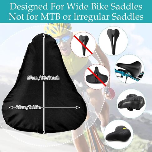 2Pcs Waterproof Bike Seat Cover Bicycle Seat Cover for Rain Bike Seats Rain Covers Cushion for Bicycles E-Bike Accessories, Black Brown in Saudi Arabia