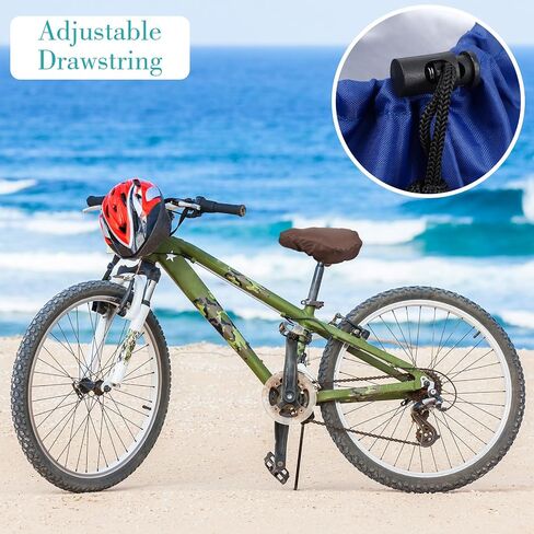 2Pcs Waterproof Bike Seat Cover Bicycle Seat Cover for Rain Bike Seats Rain Covers Cushion for Bicycles E-Bike Accessories, Black Brown in Saudi Arabia