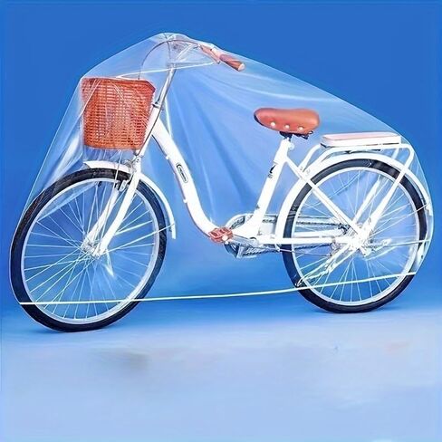 1 Pc Transparent Bicycle Cover - Dust Protection, Suitable for Mountain Bikes, Electric Bicycles, Road Bikes and Gym Equipment, Indoor and Outdoor Use, Outdoor Bike Cover in Saudi Arabia
