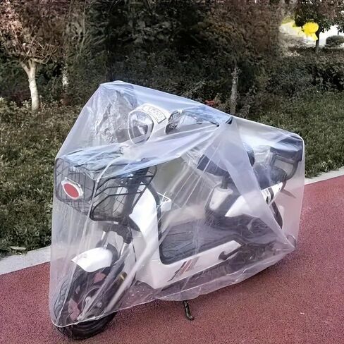 1 Pc Transparent Bicycle Cover - Dust Protection, Suitable for Mountain Bikes, Electric Bicycles, Road Bikes and Gym Equipment, Indoor and Outdoor Use, Outdoor Bike Cover in Saudi Arabia