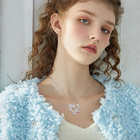 Cubic Zirconia Animal Necklace Sterling Silver Manta/Whale/Dolphin/Pendant Ocean Animal Jewelry Gifts for Women in Saudi Arabia