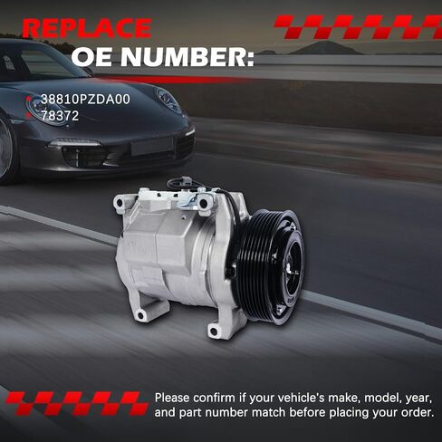 AC Compressor Fit for Tacoma 1995-2004 3.4L V6, A/C Air Conditioning Compressors with Clutch Replace for 68324, 883200401, 8832004010, 883200401084, 8832035550, 883203555084 in Saudi Arabia