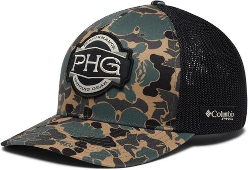 Columbia Unisex PHG Antlers Mesh Ball Cap, Sahara/Grill/Delta Hunter Diamond, S/M in Saudi Arabia
