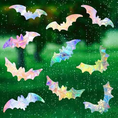 cholemy 54pcs clings Halloween Window Clings 7.87 × 11.81 بوصة قوس قزح لطيف نافذة الشروط ملصقات مضحكة لمنع الضربات المضادة للخلايا in Saudi Arabia