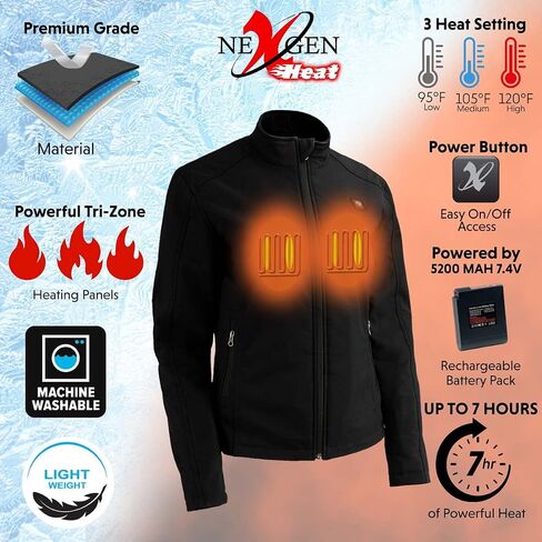 سترة Nexgen Heat النسائية ذات السحاب الناعم الدافئة لركوب الخيل والمشي لمسافات طويلة والأنشطة الخارجية في فصل الشتاء in Kuwait