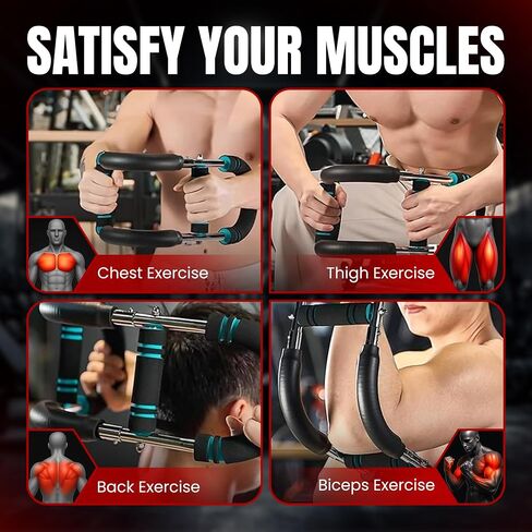 Twister Arm Trainer For Men & Women, Chest Workout Equipment Adjustable 6 Resistance Levels (30-120lb) - Removable and Attachable Fitness Exercise Equipment, Portable At Home Workout Equipment in Saudi Arabia