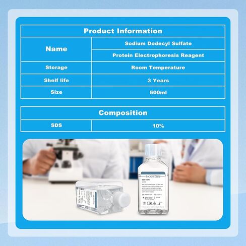 Lab SDS Buffer, Lab 10% Sodium Dodecyl Sulfate Buffers, 500ml/Bottle in Saudi Arabia