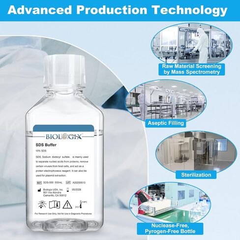 Lab SDS Buffer, Lab 10% Sodium Dodecyl Sulfate Buffers, 500ml/Bottle in Saudi Arabia