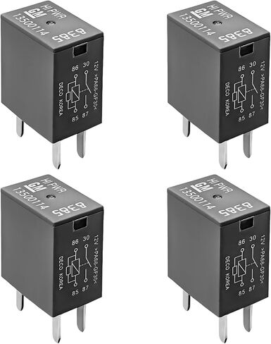 2 PCS Car Air Conditioning Relay, 13500114/8385 12VDC 40A SPST High Power 4 Terminal Relay, 4-Pin Quick Connect Air Conditioning Fan Relays Compatible with Most Vehicles in Saudi Arabia