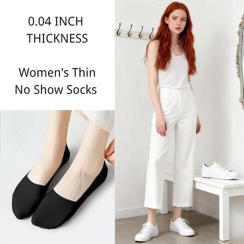 No Show Socks for Womens, liner socks, Made of Ice Silk Surface on the Surface, Cotton on the Bottom,Heel Silicone Non-slip (8 Pairs, 8 Colors) in Saudi Arabia