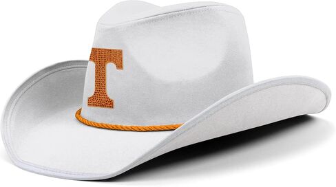 FOCO Women's NCAA College Team Rhinestone Logo White Cowboy Hat in Saudi Arabia