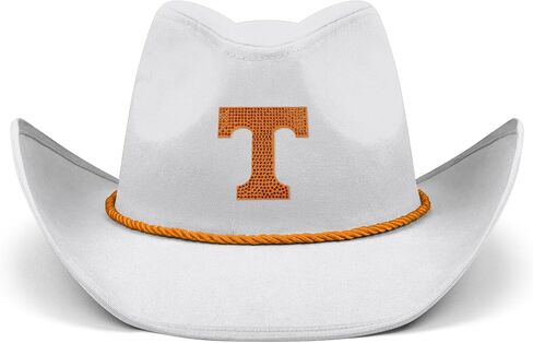 FOCO Women's NCAA College Team Rhinestone Logo White Cowboy Hat in Saudi Arabia
