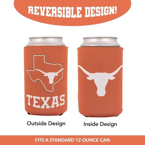 Desert Cactus University of Texas Can Insulator Beverage Cooler 2 Pack Foam Beverage Holder Longhorns UT Austin (2 Pack Can) in Kuwait