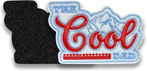The Cool Dad Patch 3 Inches Happy Father's Day Dad Joke Mountain Funny Dad Gifts Iron On/Sew On Embroidery Fabric Applique Patches for Trucker Hats Clothes Backpack DIY Accessories Friends Mom Gifts in Kuwait