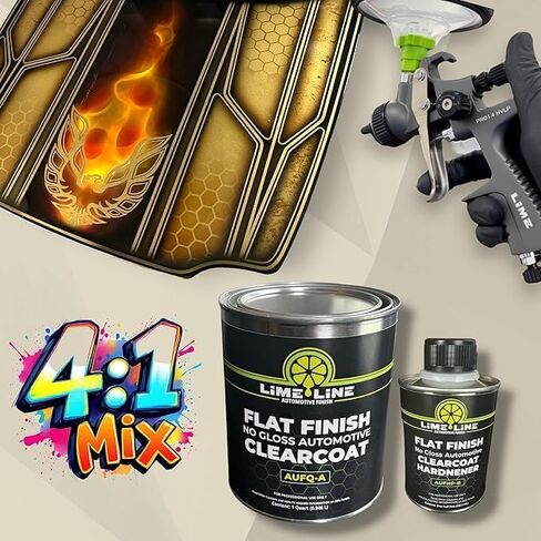 LiME LiNE Automotive 2K Clearcoat, 1.25 Gallon Kit- 4:1 Mixture - Overall High Gloss Finish Top Coat for Cars, Trucks and Motorcycles. in Saudi Arabia