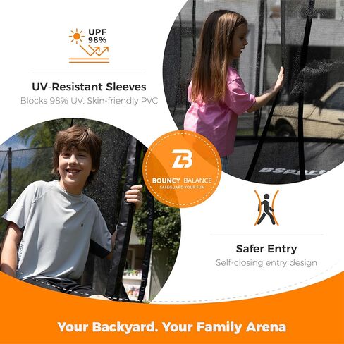 Trampoline Outdoor 10FT 14FT 16FT with Enclosure and Ladder, ASTM Approved W-Double Reinforced Frame, Recreational Trampoline for Kids and Adults in Saudi Arabia
