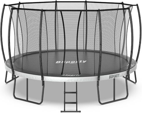 Trampoline Outdoor 10FT 14FT 16FT with Enclosure and Ladder, ASTM Approved W-Double Reinforced Frame, Recreational Trampoline for Kids and Adults in Saudi Arabia