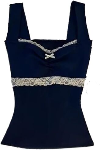 Floral Graphic Crop Tops Women Spaghetti Strap Tank Top Y2k Coquette Bow Tie Camisole Vintage Grunge Streetwear in Kuwait