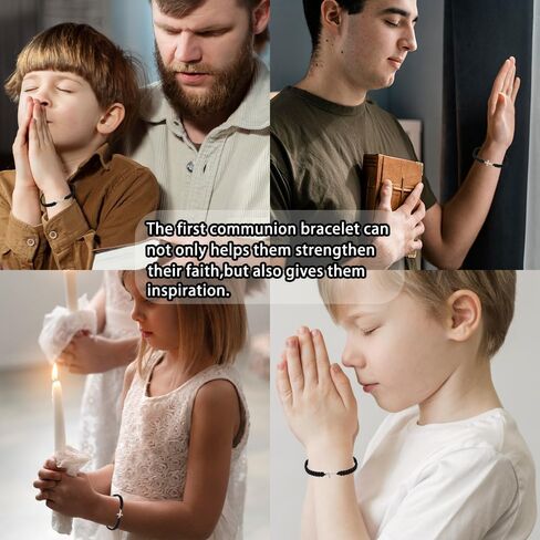 Baptism Gifts for Boys,Braided Rope Cross Bracelet for Kids,First Communion Gifts Boys Christian Christening Graduation (Brother) in Kuwait