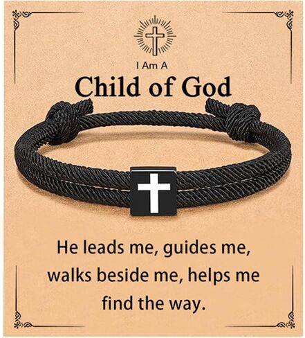 Baptism Gifts for Boys,Braided Rope Cross Bracelet for Kids,First Communion Gifts Boys Christian Christening Graduation (Brother) in Kuwait