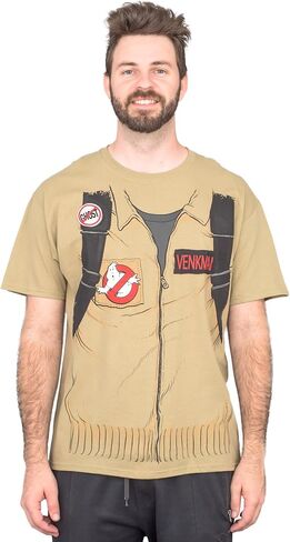 Ghostbusters Halloween Costume Cosplay الكبار تي شيرت قصير الأكمام مع طباعة خلفية in Saudi Arabia