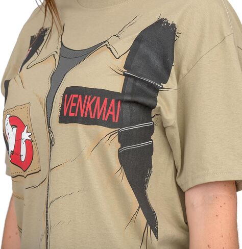 Ghostbusters Halloween Costume Cosplay الكبار تي شيرت قصير الأكمام مع طباعة خلفية in Saudi Arabia