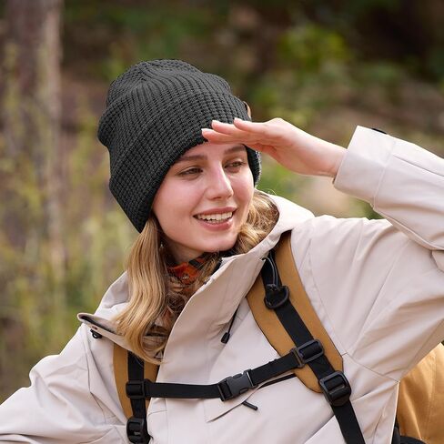 Extra Warm Winter Beanie for Men & Women, Thick Merino Wool Blend Knit Hat, Slouch or Cuffed Style for Ski, Hiking & Gift in Saudi Arabia