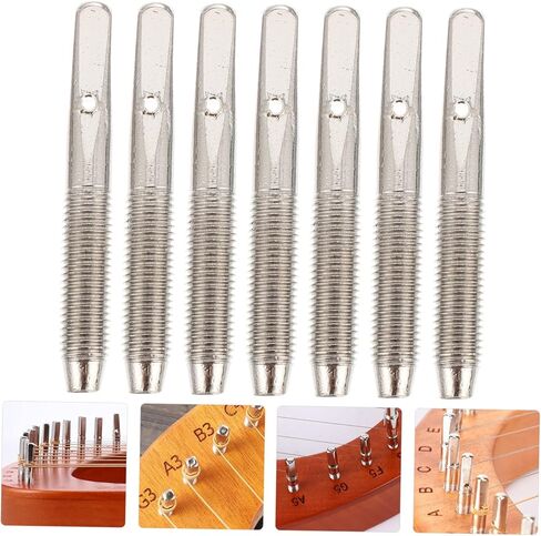 BESTonZON 7PCS Harp String Pins for Lyre and Zither Metal Tuning Pegs Accessories for String Instruments Compatible Dulcimer and Autoharp in Saudi Arabia