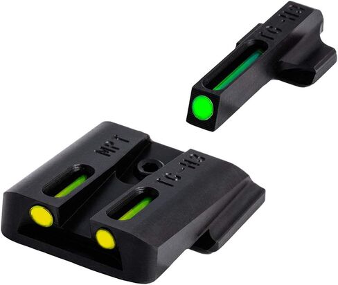 Truglo TFO Tritium & Fiber-Optic Handgun Sight Durable Snag-Resistant Glowing Front & Rear Night Sight, Compatible with Smith & Wesson M&P Series in Saudi Arabia