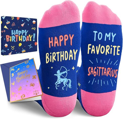 HAPPYPOP Zodiac Gifts Birthday Gifts for Women Men - Astrology Constellation Horoscope Gifts, Fuzzy Space Galaxy Socks Teens in Saudi Arabia
