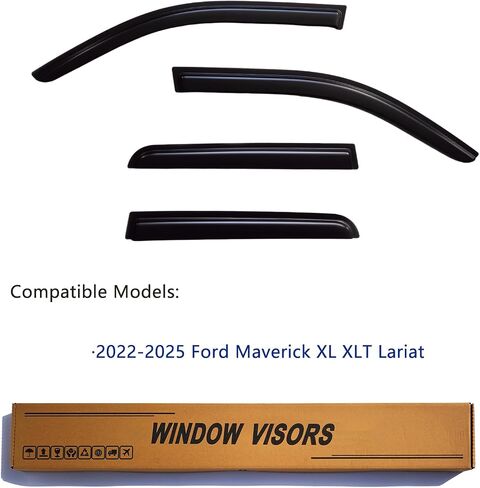 Window Visors Rain Guards fits 2024 2025 Toyota Grand Highlander, Out-Channel Window Wind Deflectors Vent Shades Accessories, Dark Smoke 4 Pcs in Kuwait
