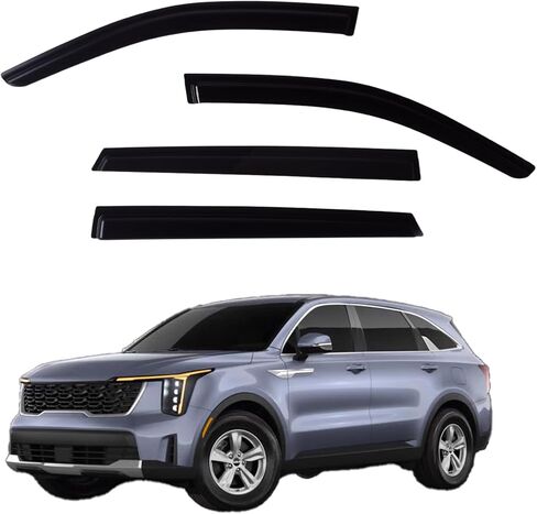 Window Visors Rain Guards fits 2024 2025 Toyota Grand Highlander, Out-Channel Window Wind Deflectors Vent Shades Accessories, Dark Smoke 4 Pcs in Kuwait