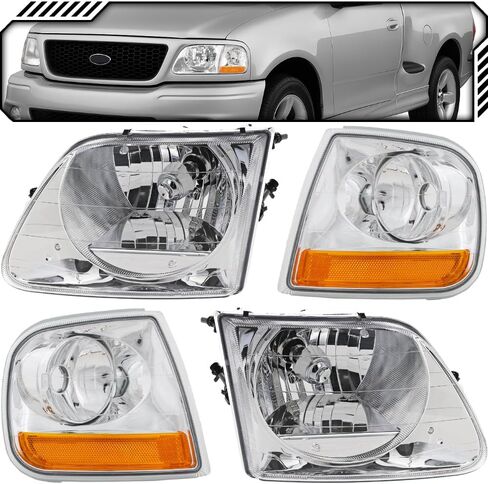 EPIC LIGHTING AMOE Replacement Signal Lights Compatible with Ford 97-00 F-150 01-03 F-150 XL XLT Lariat King Ranch 97-02 Expedition 97-99 F-250 LD [ FO2550118 F75Z13201AC FO2551118 F75Z13200AC ] Pair in Saudi Arabia