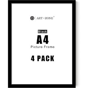 A ART·ZONE Black Picture Frames - 4x6, 5x7, 8x10-10 Pack Photo Frame Mix & Match Set for Wall Decor & Tabletop Display, Minimalist Black Frame Collection in Kuwait