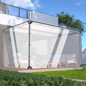 Clear Tarp, 5x7ft Clear Tarps with Grommets,14 MiL Heavy Duty Waterproof with Reinforced Edge for Patio and Pavilion,Porch and Outdoor Garden Pet Hutch Roof in Saudi Arabia