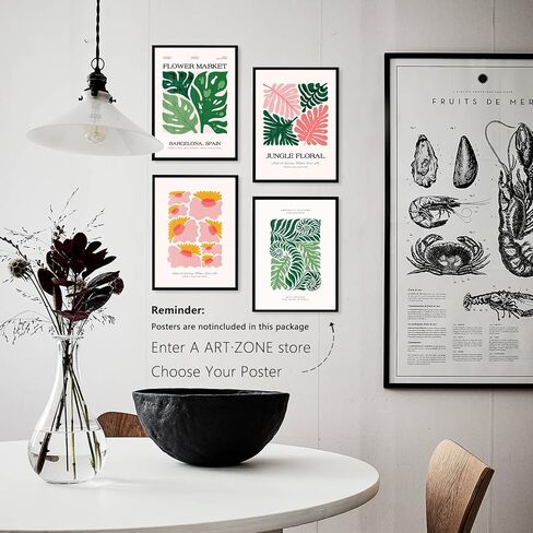 A ART·ZONE Black Picture Frames - 4x6, 5x7, 8x10-10 Pack Photo Frame Mix & Match Set for Wall Decor & Tabletop Display, Minimalist Black Frame Collection in Kuwait