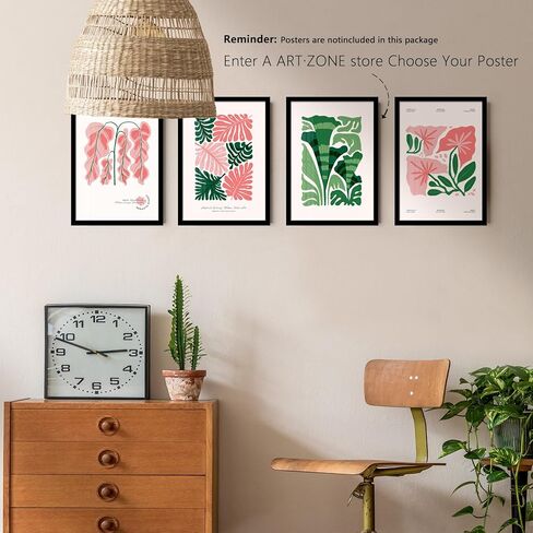 A ART·ZONE Black Picture Frames - 4x6, 5x7, 8x10-10 Pack Photo Frame Mix & Match Set for Wall Decor & Tabletop Display, Minimalist Black Frame Collection in Kuwait