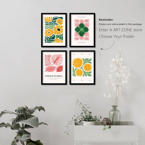 A ART·ZONE Black Picture Frames - 4x6, 5x7, 8x10-10 Pack Photo Frame Mix & Match Set for Wall Decor & Tabletop Display, Minimalist Black Frame Collection in Kuwait