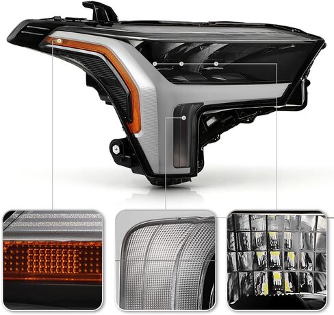 KEEKPO - For 2022 2023 2024 Toyota Tundra w/Halogen Signal LED Reflector Headlight Headlamp Replacement Driver Side in Kuwait